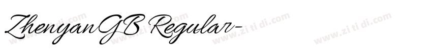 ZhenyanGB Regular字体转换